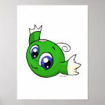 Swirling green kiko posters
