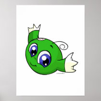 Swirling green kiko posters