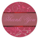 Swirling Hearts Thank You Sticker/Seal