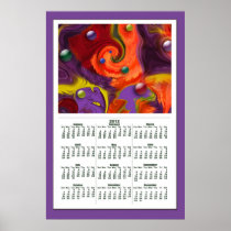 Swirling Spheres Abstract 2012 Calendar Poster