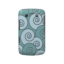 Swirling Swirls Teal BlackBerry Bold Case
