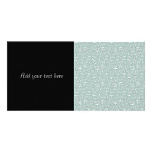 Swirling Vines in Pale Sage Green and White Photo Cards