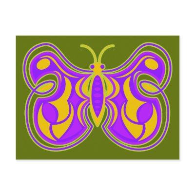 Swirling Vintage Butterfly Post Cards by SocialButterflies