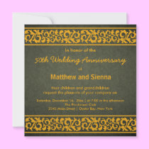 Swirls Anniversary invitations