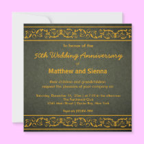 Swirls Anniversary invitations