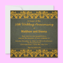 Swirls Anniversary invitations