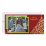 Swirls Christmas Tree Photo Card photo cards