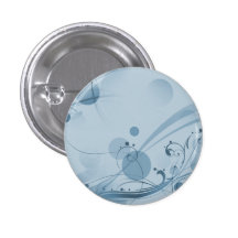 Swirls Circles Dots - Blue Pinback Button