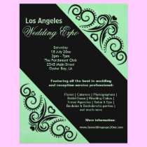 Swirls Heart Wedding Expo (Green) flyers