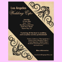 Swirls Heart Wedding Expo (Orange) flyers