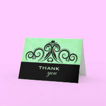 Swirls Heart Wedding (Green) cards