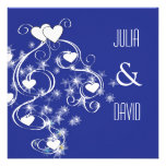 Swirls & Hearts Modern Wedding Invitation