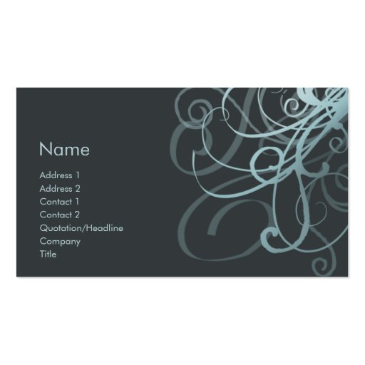 Swirls No. 0007 Business Card Template