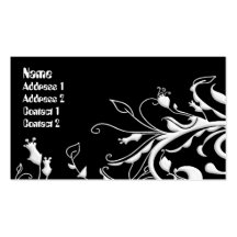 Swirls of Nature in Black & White Business Card