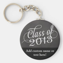 Swirly Chalkboard Class of 2013 Key Chain