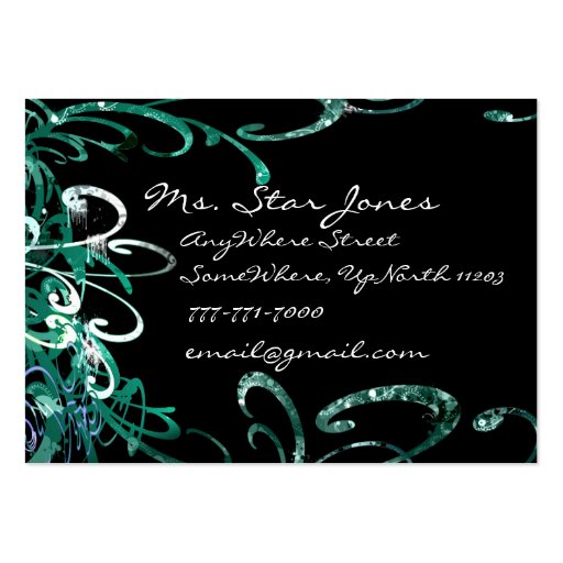 Swirly Distressed Paint Splats - - - burnt Business Card Templates