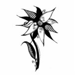 Swirly Flower By Naomi - Black & White photo sculptures