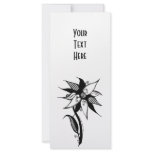 Swirly Flower By Naomi - Black & White rack cards
