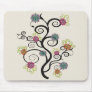 Swirly Flower Tree Mousepad