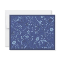 Swirly Flowers Wedding Invitation