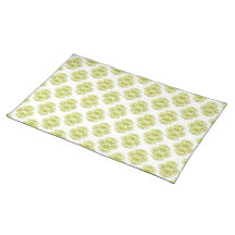 Swirly Golden Damask Placemat