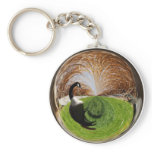 Swirly Goose Keychain
