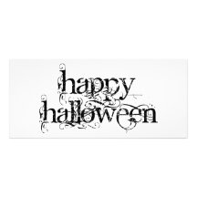 Swirly Grunge Happy Halloween Custom Rack Cards