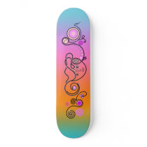 Swirly Gurl Multi Skateboard
