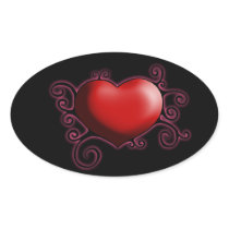 Swirly Heart Sticker