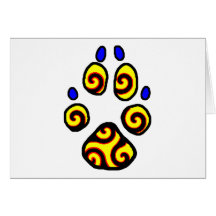 Swirly Paw Cards