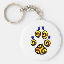 Swirly Paw Keychain
