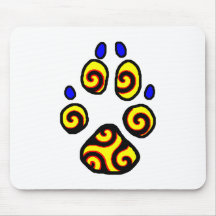 Swirly Paw Mouse Pad