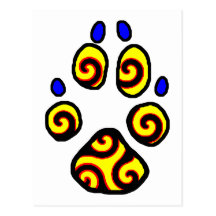 Swirly Paw Postcards
