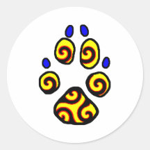 Swirly Paw Stickers