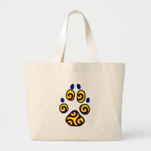 Swirly Paw Tote Bags