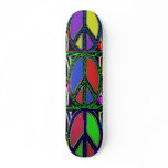 Swirly Peace Sign Trio skateboards