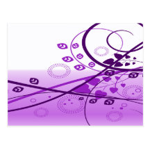 Swirly Purple Vines Post Card