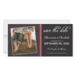 Swirly-Q Black and Red Save the Date Announcement