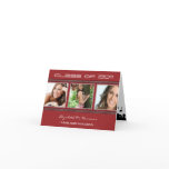 Swirly-Q Graduation Announcement Card (maroon)
