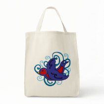Swirly Swallow Tote Bags