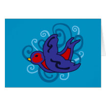 Swirly Swallow Card