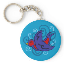 Swirly Swallow Keychains