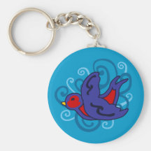Swirly Swallow Keychains
