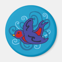 Swirly Swallow Refrigerator Magnets