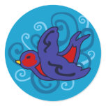 Swirly Swallow stickers
