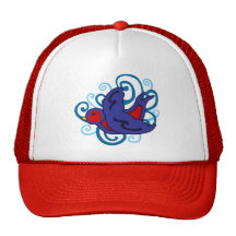 Swirly Swallow Trucker Hat