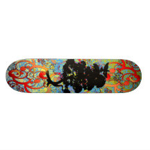 Swirly Tree with Birds Skate Boards