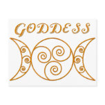Swirly Triple Goddess Symbol postcards