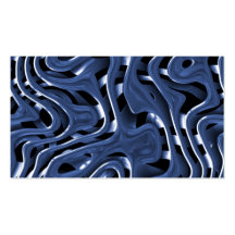 Swiryly Blue Chrome Abstract Art Business Card