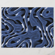 Swiryly Blue Chrome Abstract Art Full Colour Flyer